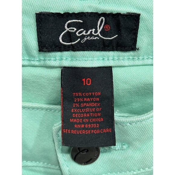 Earl Jean Womens Skinny Ankle Jeans Pants Mint Green Size 10 - Picture 5 of 10